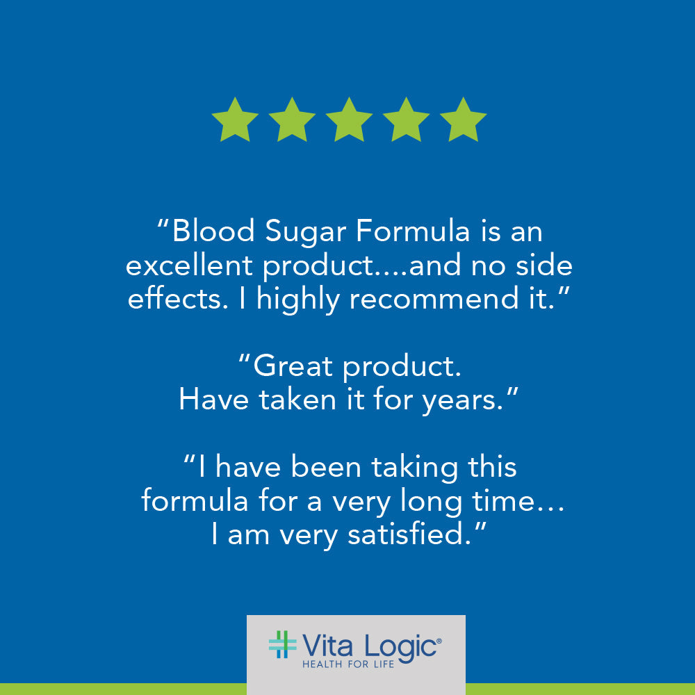 Vita Logic Blood Sugar Formula | Healthy Blood Sugar & Glucose Metabolism Support w/ Cinnamon, Chromium & Antioxidants | 90 Veg Caps
