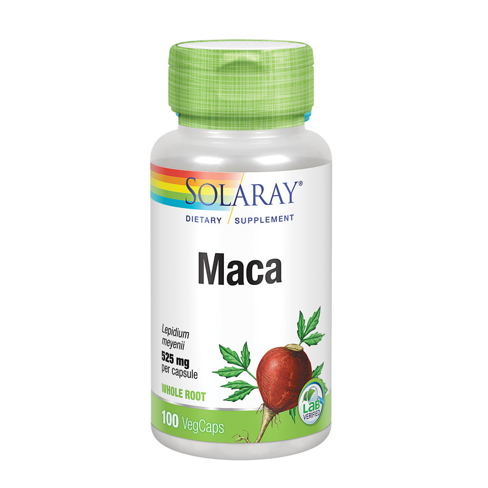 Solaray Maca Root 525 mg | Healthy Balance, Energy, Vitality & Libido Support | Non-GMO, Vegan | 100 VegCaps