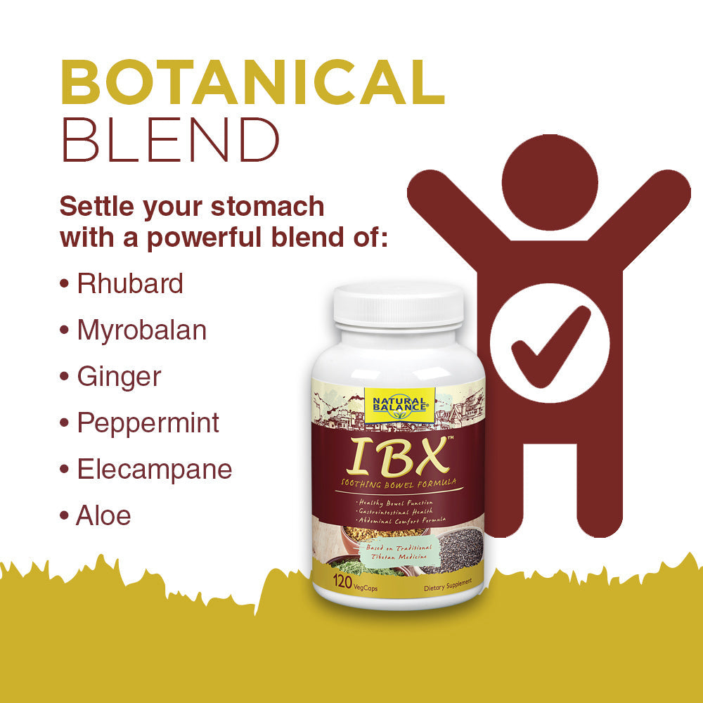 Natural Balance IBX Soothing Bowel Formula | Supports Digestive Health | 120 Veggie Caps