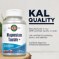 KAL Magnesium Taurate 400mg Plus CoEnzyme Vitamin B6, Chelated Magnesium Supplement, Healthy Muscle Function, Nerve and Heart Health Support, Gluten Free, Vegan, 60-Day Guarantee (45 Serv, 90 Tablets)