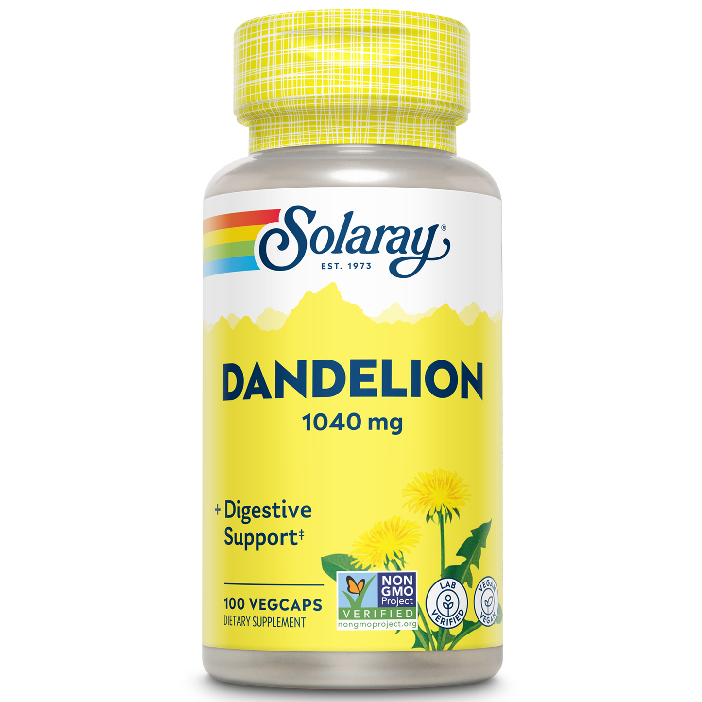 Solaray Dandelion Root | Healthy Liver, Kidney, Digestion & Water Balance Support | Non-GMO, Vegan, 100 VegCaps, 50 Serv