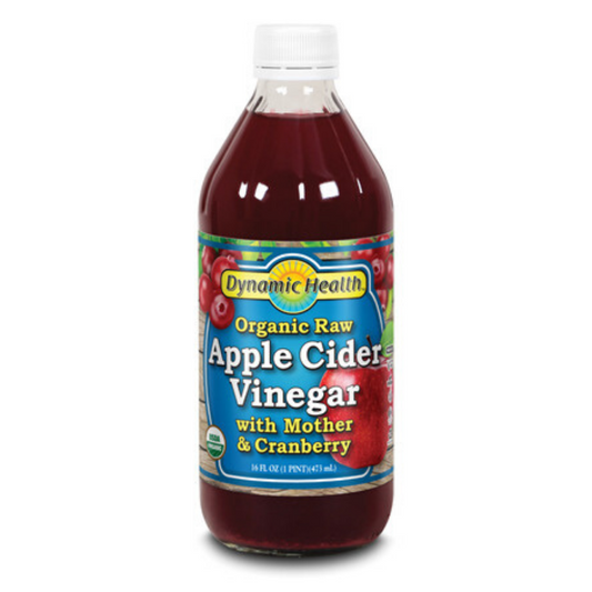 Dynamic Health  Apple Cider Vinegar w Mother & Cranberry Organic | 16 oz