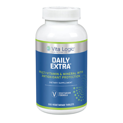 Vita Logic Daily Extra Multivitamin & Mineral | Once Daily Formula For Energy, Immune Function & Overall Health Support | 180 Vegetarian Tablets