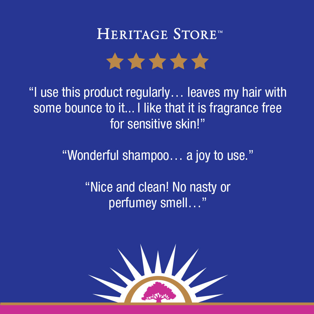 Heritage Store Hair Shampoo, Unscented Olive Oil, 12 Ounce