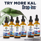 KAL D3 K2 DropIns 125 mcg / 500 mcg Liquid Vitamin D3 K2 Drops, Bone Health, Heart Health and Immune Support Supplement, Natural Citrus Flavor, 60-Day Money Back Guarantee, Approx. 59 Serv, 2 FL OZ