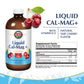 KAL Liquid Cal-Mag+ Vitamin D-3 | Natural Tart Cherry Flavor | Healthy Bones, Muscle & Heart Support | 30 Serv | 16 oz