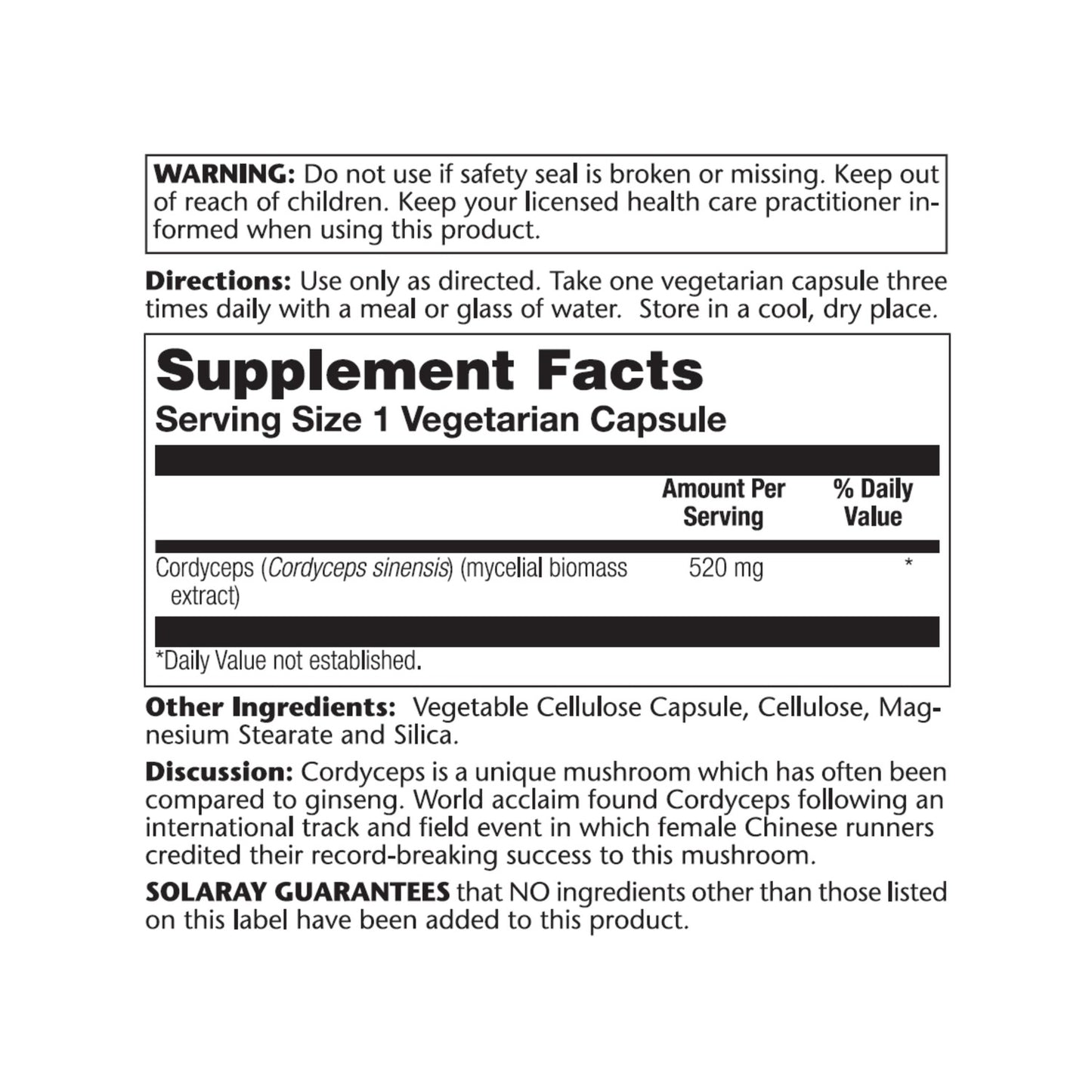 Solaray Cordyceps