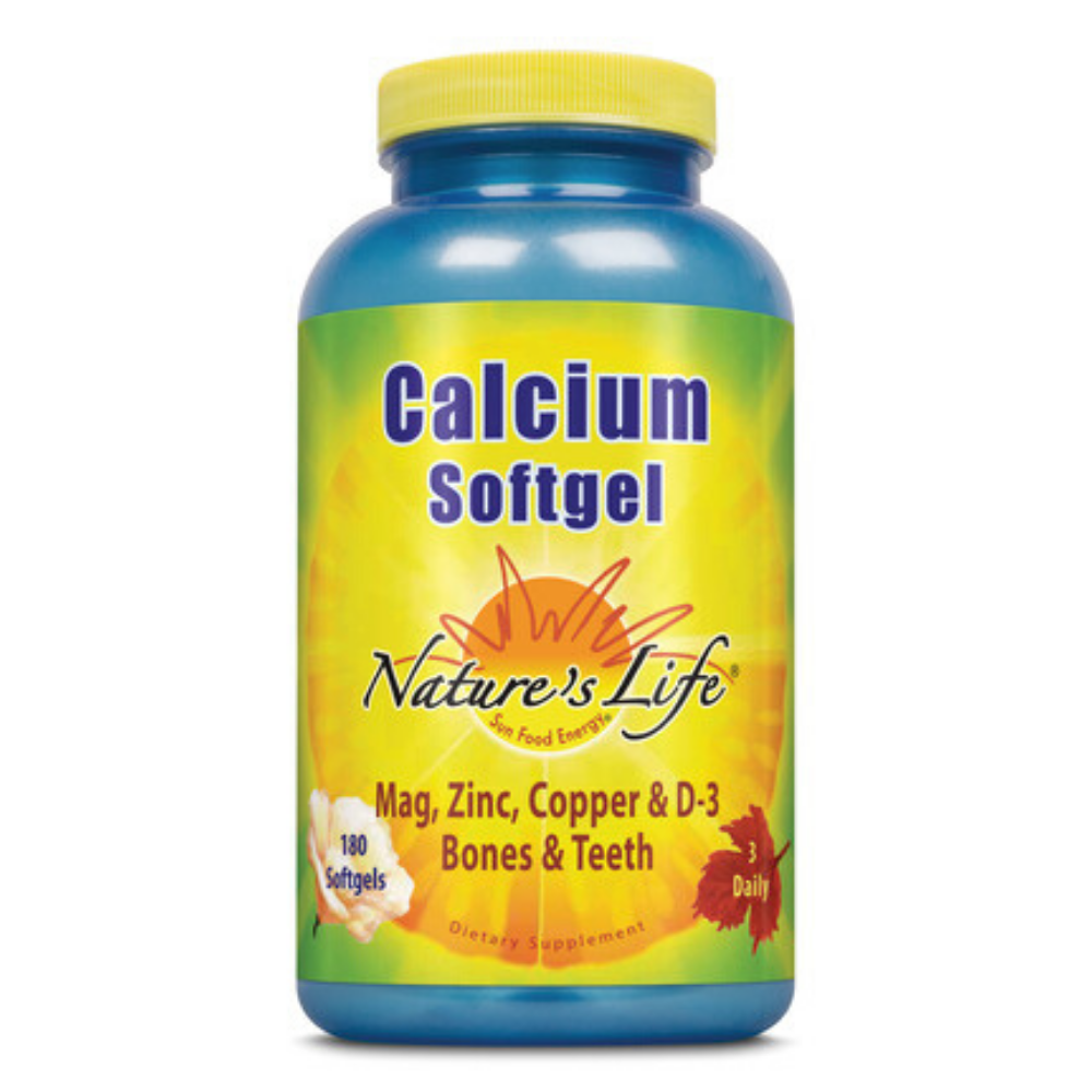Nature's Life Calcium Softgels, 1000 Mg | 180 Count