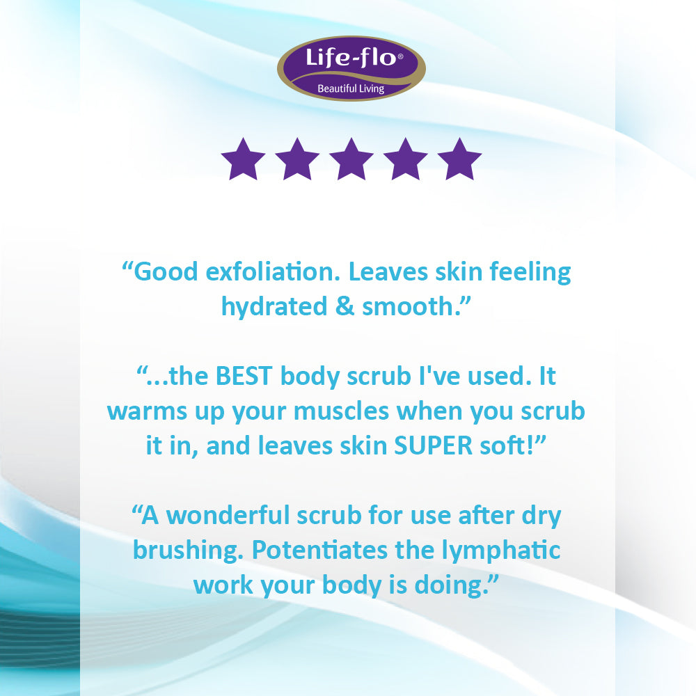 Life-Flo Magnesium Body Scrub | Exfoliates, Detoxifies & Moisturizes | Made w/ Pure Magnesium Chloride & Sea Salt | 9oz